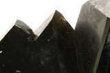 Dark Smoky Quartz Crystal Cluster on Metal Stand - Brazil #274483-2